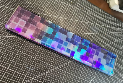 Encountering geometric dazzling laser themes, Keyboard holder, Handmade custom resin hand support, keyboard accessories