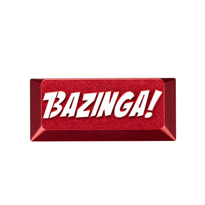 Big Bang Theory BAZINGA Enter Key, Metal Anode Personalized Keycaps, Decorative Transparent Metal Keycaps