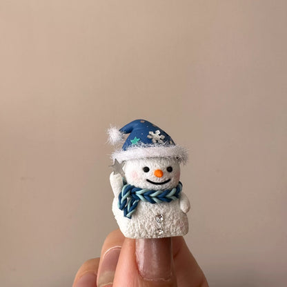 Christmas Snowman Mechanical Keyboard Personalized Keycaps, Soft Clay Handmade Keycaps
