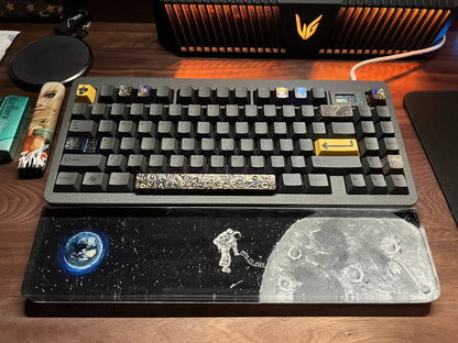 Astronaut theme, Keyboard holder, Handmade custom resin hand support, keyboard accessories