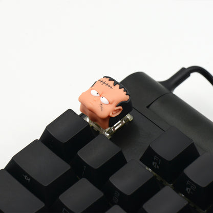 Dragon Ball， Artificial human No. 8, resin molded personalized keycaps, mechanical keyboard decorative keycaps, cartoon character keycaps.