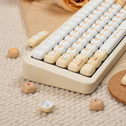 Bag Cat Mechanical Keyboard Keycaps MOG Round PBT Heat Sublimation Set Keycaps