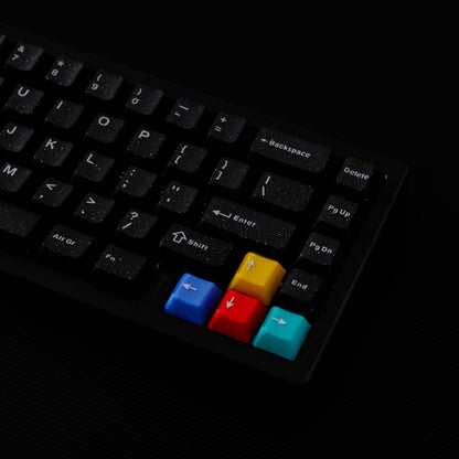 Neon neon glitter semi transparent magnetic axis mechanical keyboard keycap ABS two-color customized original factory