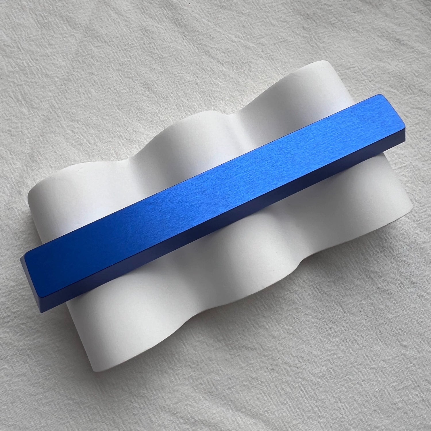 CNC aluminum alloy engraved simple metal space bar 6.25U/7U space bar, surface sandblasted anode metal with texture
