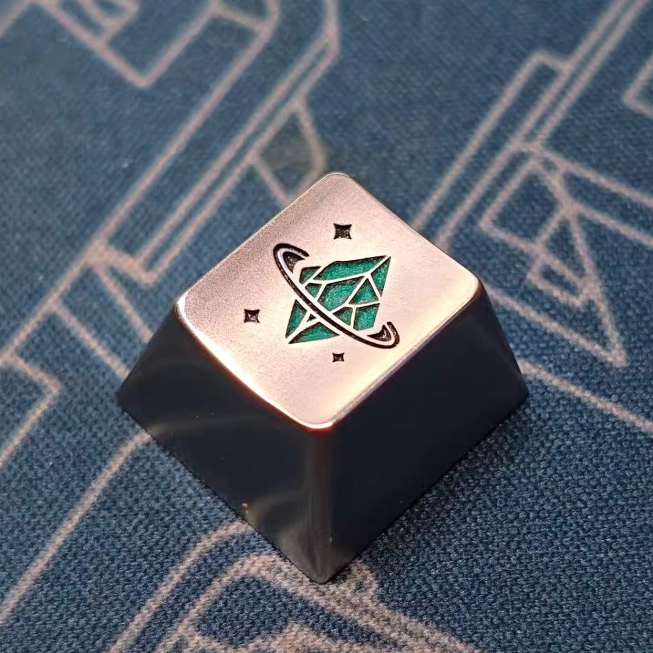mithril， Metallic personalized keycaps, mechanical keyboard decorative keycaps, artistic keycaps