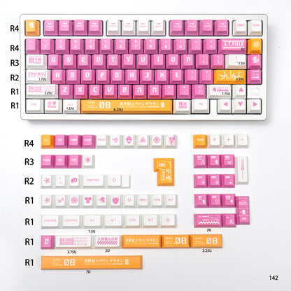 EVA mecha themed mechanical keyboard keycaps complete set PBT sublimation/PC transparent transfer printing factory height