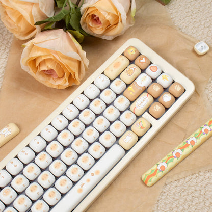 Bag Cat Mechanical Keyboard Keycaps MOG Round PBT Heat Sublimation Set Keycaps
