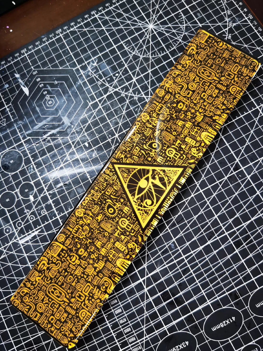 Egyptian themed black and gold color scheme, Keyboard holder, Handmade custom resin hand support, keyboard accessories
