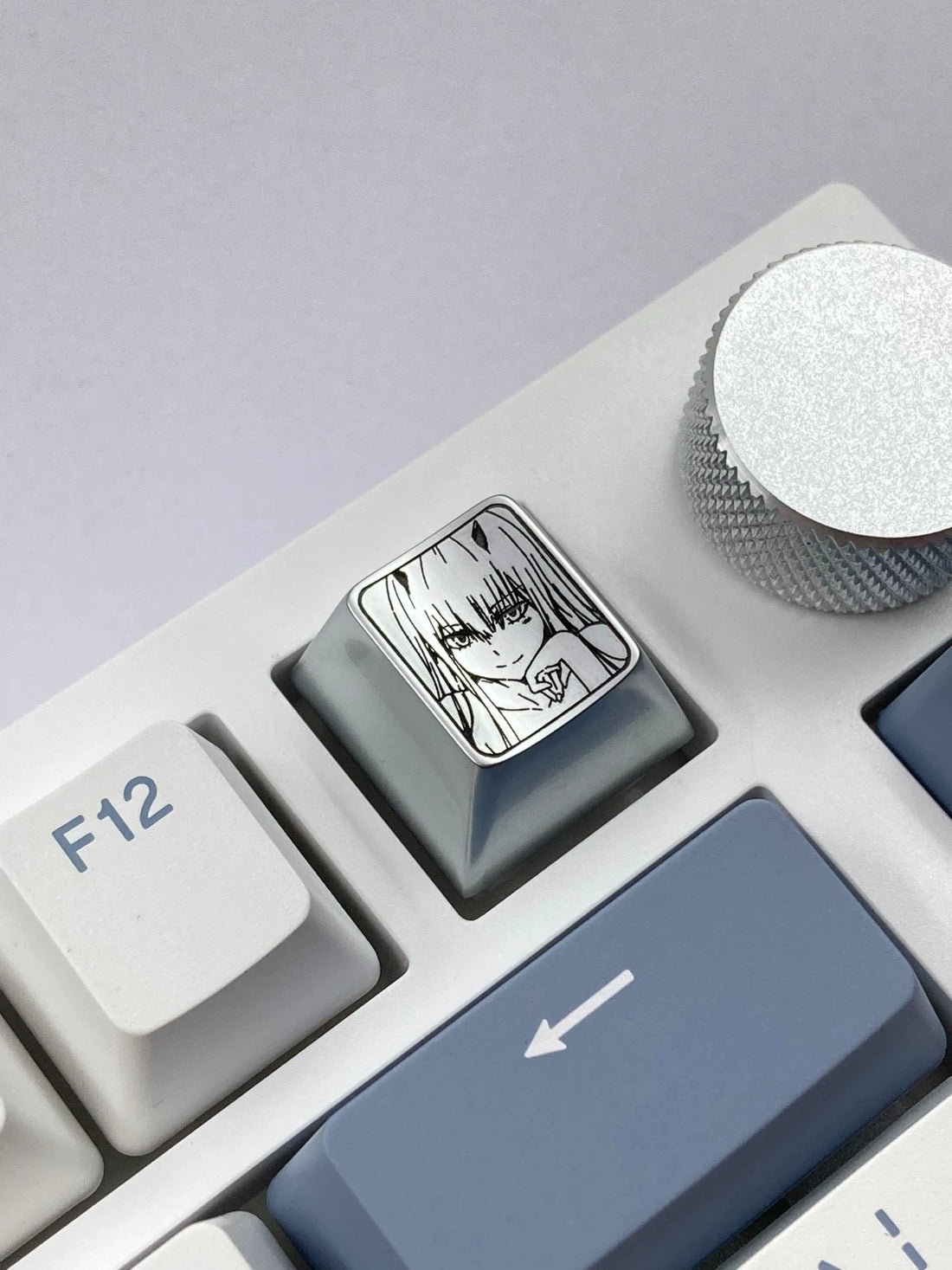 DARLINGintheFRANXX， 02, Zinc alloy carved keycaps, metal anime personalized keycaps