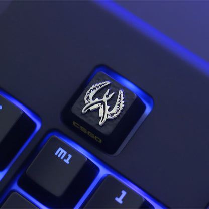 CSGO Counter Strike Game Periphery Black Melon Mechanical Keyboard Zinc Aluminum Alloy Metal Relief Keycap Keys