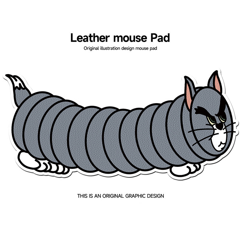 Deformed Tom leather mouse pad, portable computer, office desk pad