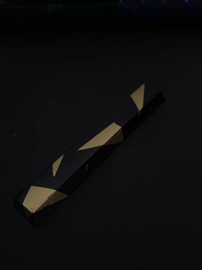 Chinese Lacquer, 6.25U Spacebar Keycaps · Broken Gold, Personalized Keycaps, Resin Coated Keycaps, Mechanical Keyboard Decorative Keycaps
