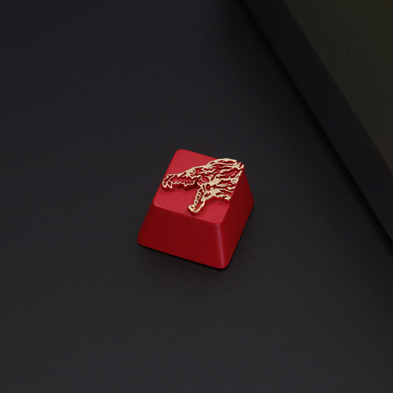 CSGO Counter Strike Peripheral Roaring Mechanical Keyboard Zinc Aluminum Alloy Metal Gold Personalized Keycap Button