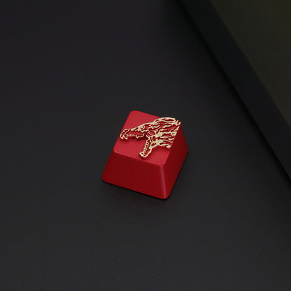 CSGO Counter Strike Peripheral Roaring Mechanical Keyboard Zinc Aluminum Alloy Metal Gold Personalized Keycap Button