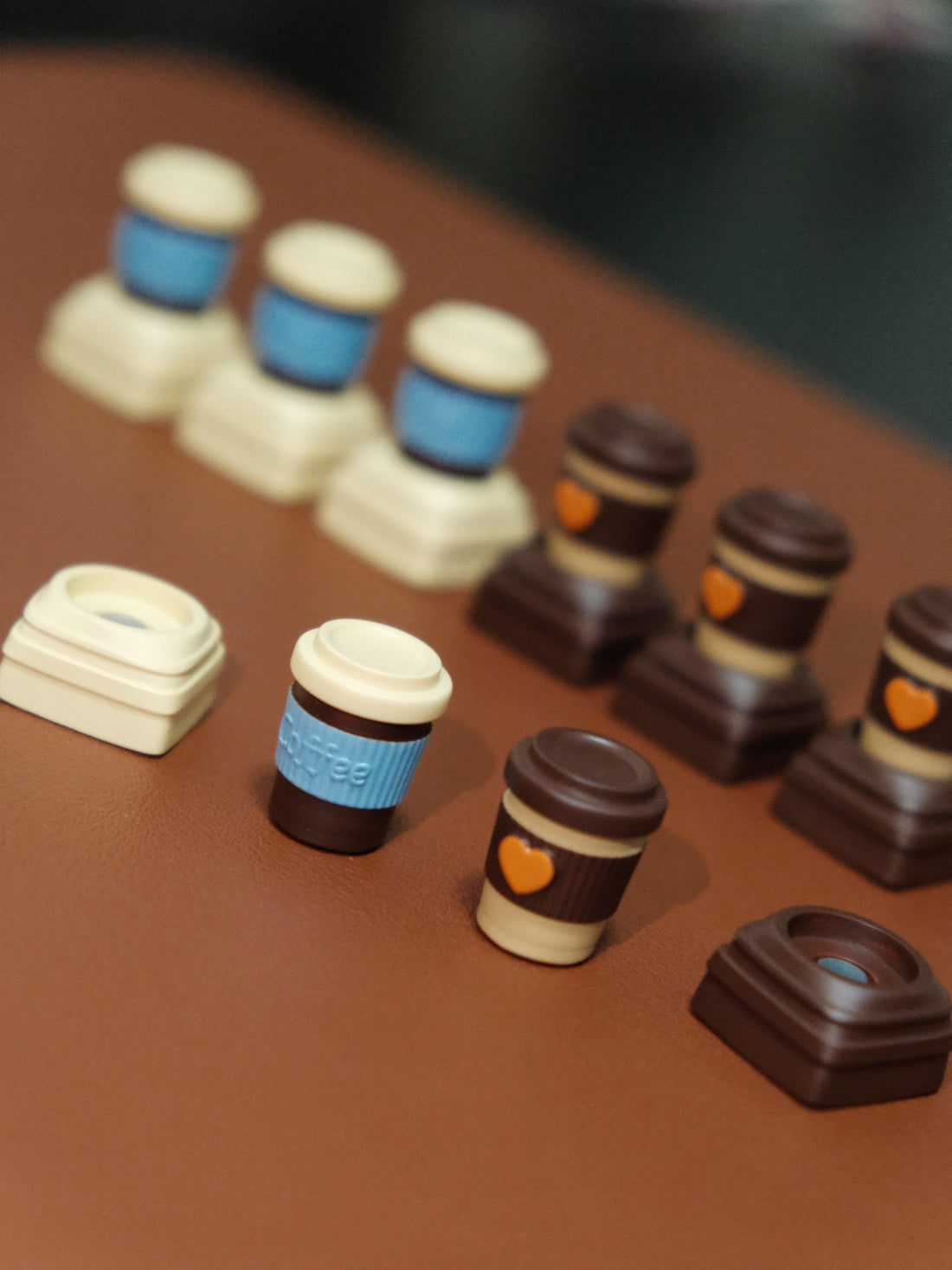 Coffee cup personalized keycap magnetic suction keycap mechanical keyboard cross axis universal resin keycap