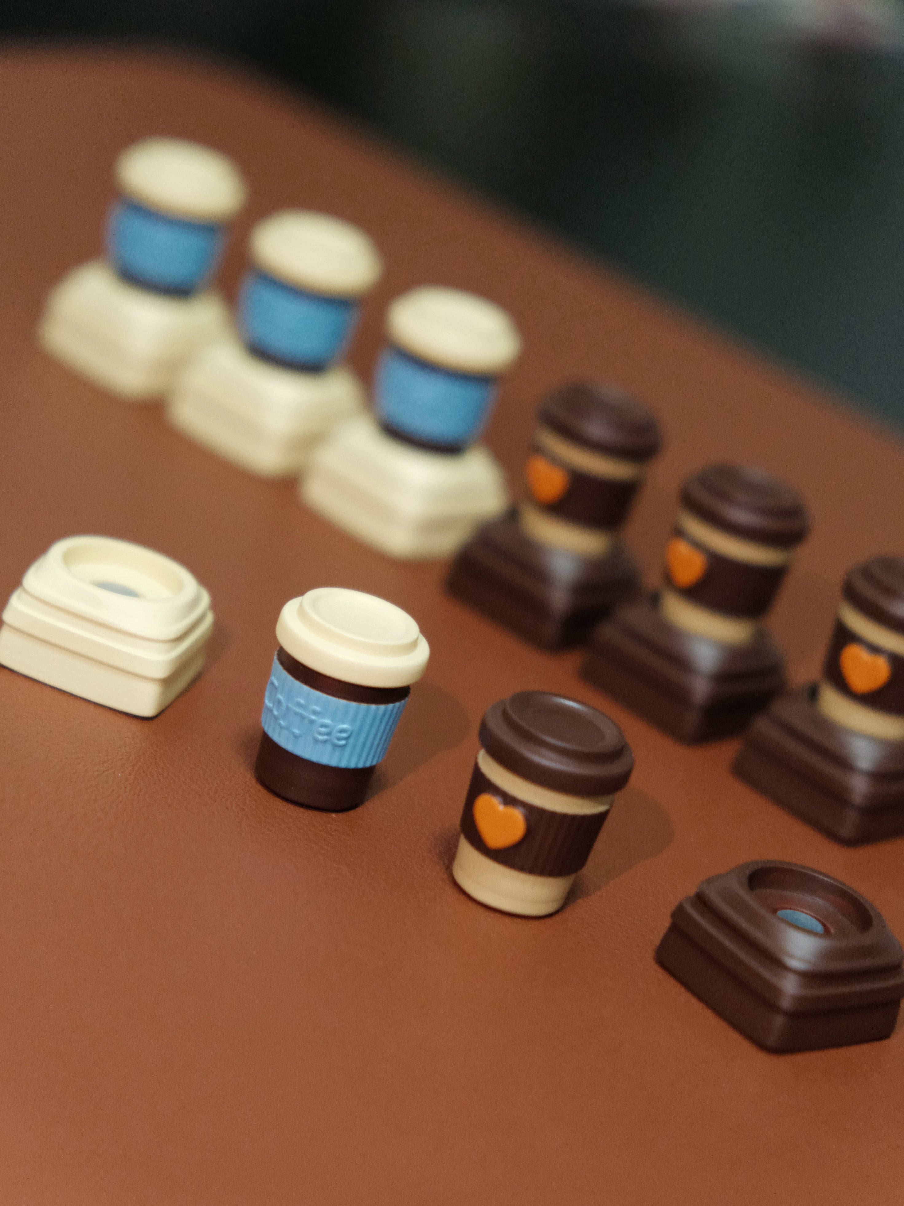 Coffee cup personalized keycap magnetic suction keycap mechanical keyboard cross axis universal resin keycap