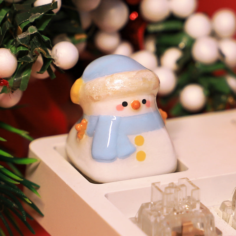 Christmas themed keycap combination, Santa Claus, snowman, resin personalized keycaps, soft ceramic keycaps, mechanical keyboard decorative keycaps,