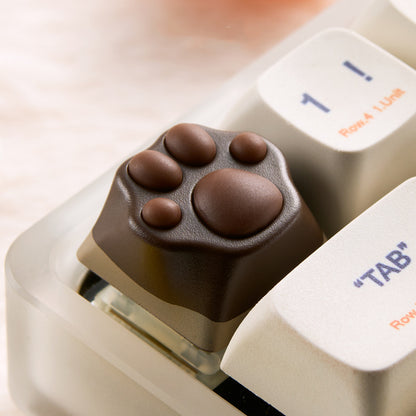 Resin cute cat paws, silicone meat pad personalized keycaps, mechanical keyboard decorative keycaps