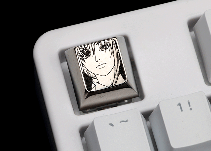 Chainsaw Man，Makima， Titanium alloy carved keycaps, personalized keycaps for mechanical keyboards.