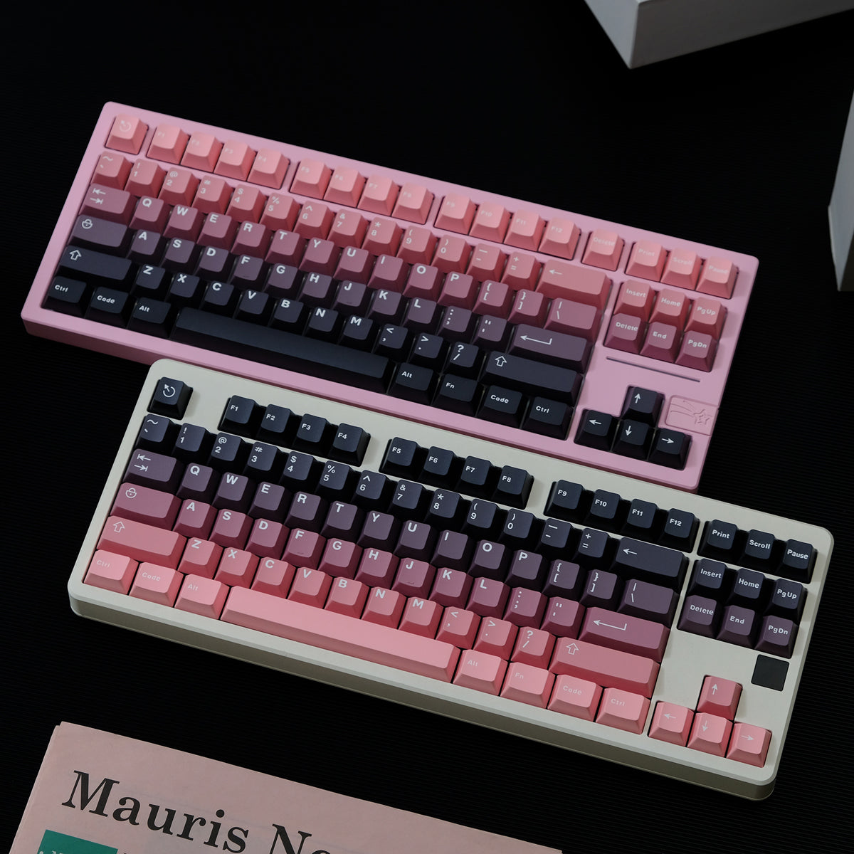 Blackberry Bean Paste Gradient Mechanical Keyboard Keycaps ABS Two Color Customized Original Factory Height Set Keycaps