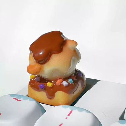 Chocolate puppy resin clay keycaps, personalized keycaps, mechanical keyboard decorative keycaps