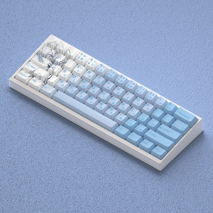 EVA, Ayanami Rei Anime Character Keycaps Original Factory Height Side Engraved Transparent Keycaps PBT Side Transparent Personalized Set Keys