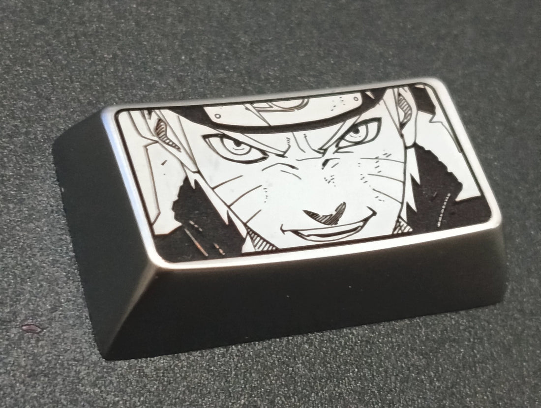 Naruto, zinc alloy personalized keycaps, 1.75U metal decorative keycaps, anime and game character peripheral keycaps
