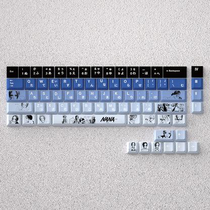 NANA keycap anime theme factory height PBT positive fitting 60 65 68