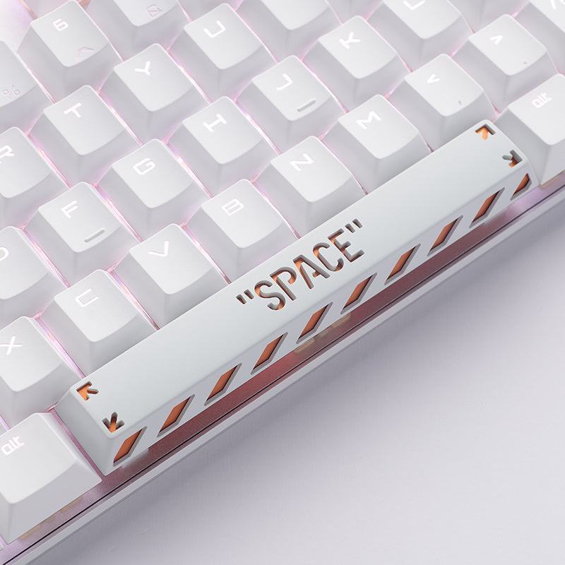 Space themed hollow two-layer space keycaps, decorative keycaps, metal personalized keycaps