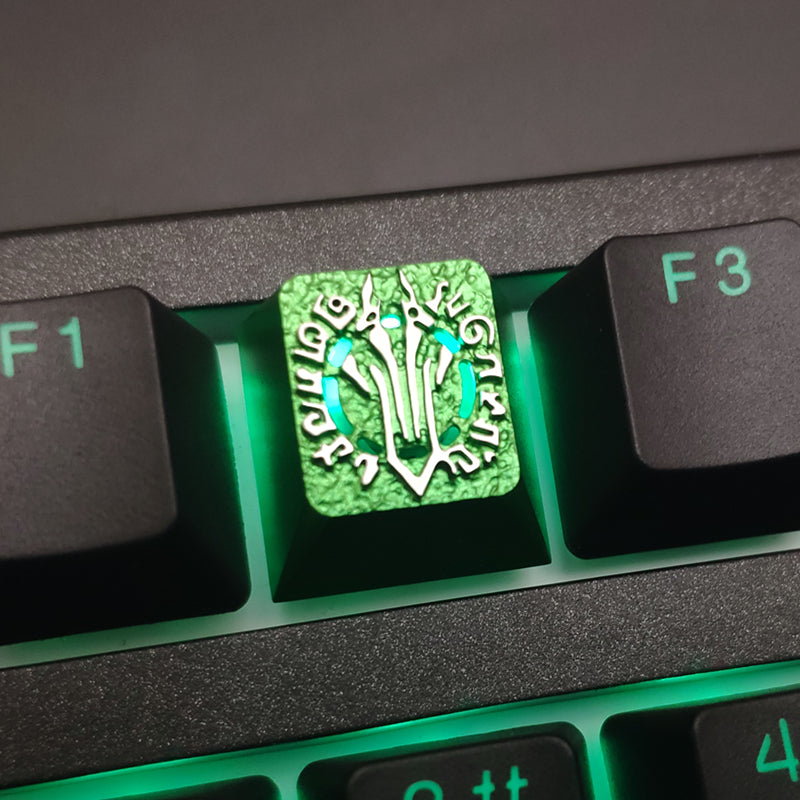 Black bloodline mechanical keyboard translucent metal personalized keycaps, keyboard decorative keycaps