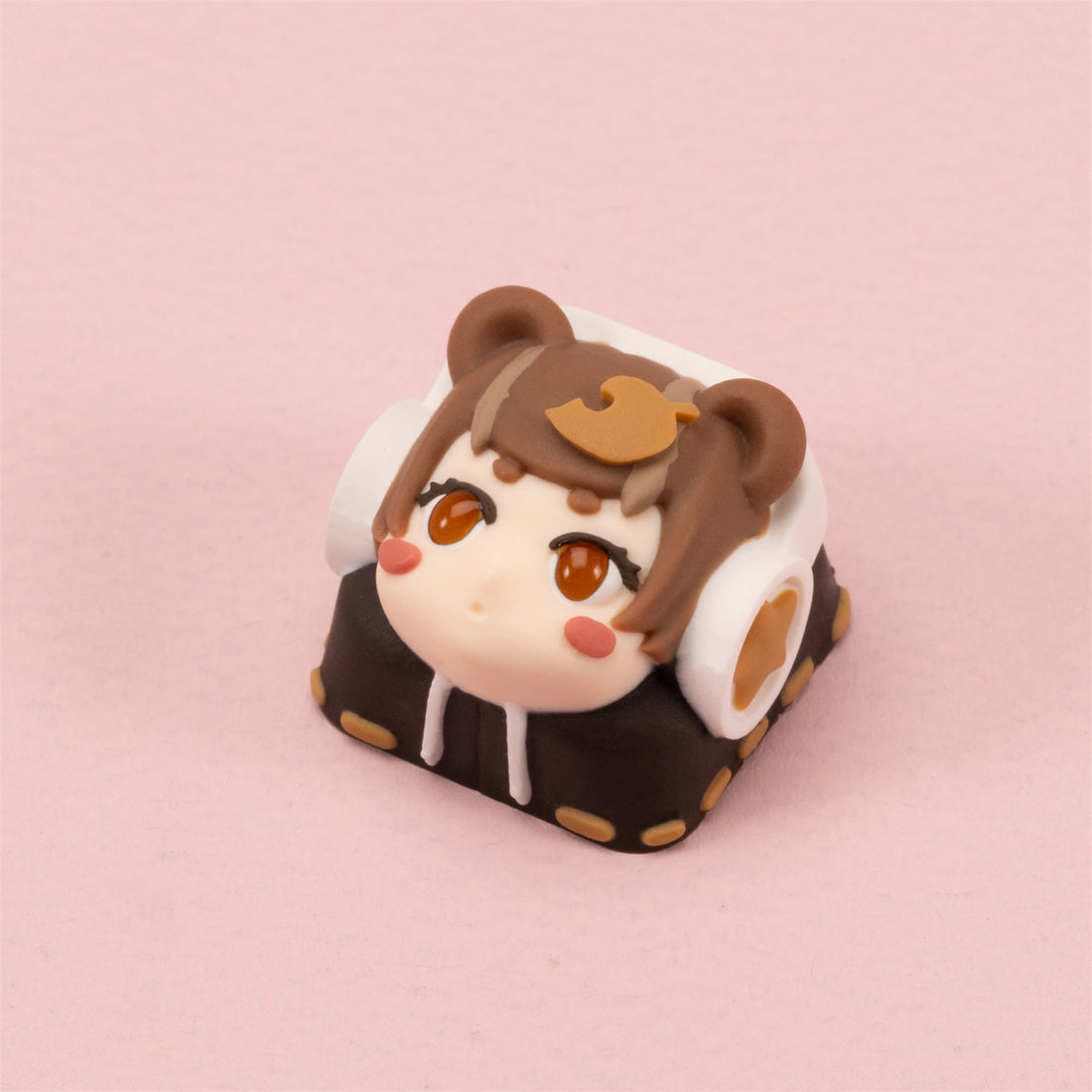Plush rock girl group Rock Doll resin personalized keycaps, customized handmade DIY resin keycaps