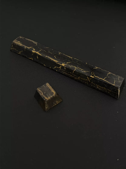 Chinese Lacquer, Lacquer Keycaps · Cracked Gold, Personalized Keycaps, Resin Coated Keycaps, Mechanical Keyboard Decorative Keycaps