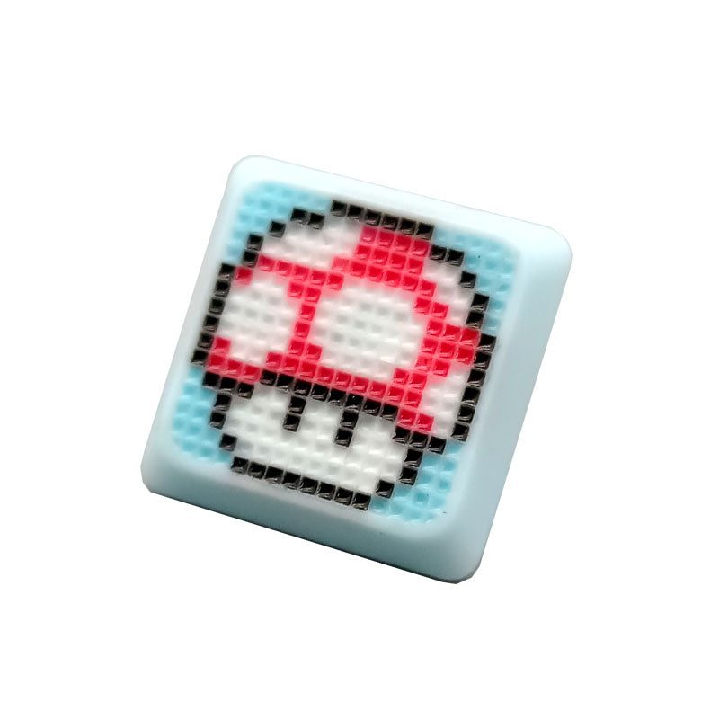 Super Mario, pixel style, adaptable to NuPhy Air switch with highly personalized keycaps. Decorative keycaps