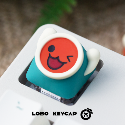 Taiko no Tatsujin， Multi colored resin molding, cute game personalized keycaps, decorative keycaps