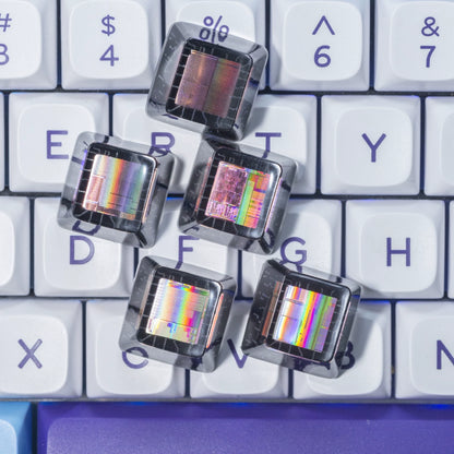 Crystal drops of glue， Transparent chip keycaps - XDA highly personalized keycaps, keyboard decorative keycaps