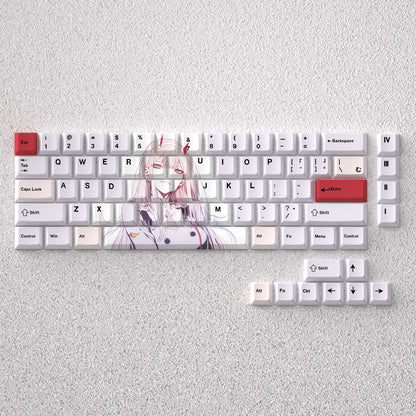 DARLING in the FRANXX 02 Keycap anime Theme Original Height PBT Positive Fit 60 63 64 65 68