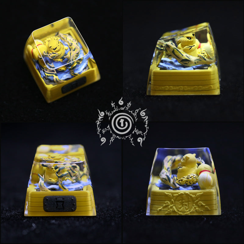 Naruto, Bijuu Crystal drops of glue personalized keycaps, resin personalized decorative keycaps.