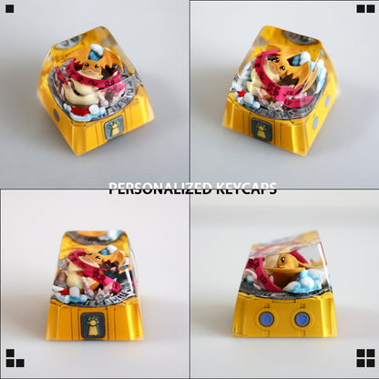 DigimonAdventure, Crystal drops of glue personalized keycaps, anime art keycaps, keyboard decorative keycaps