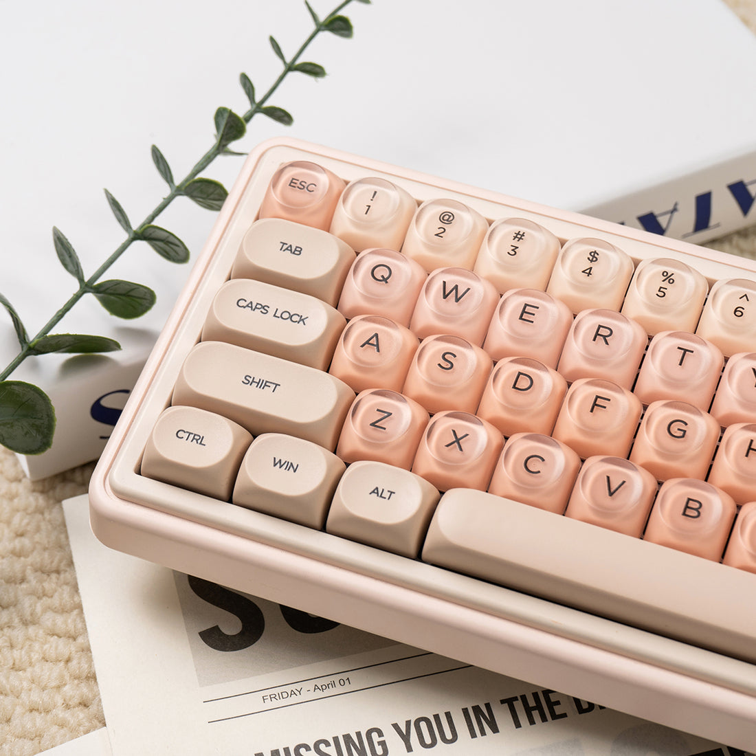 Liquid foundation Theme Mechanical Keyboard Keycap Hot Sublimation PBT+PC Girl Cute Spherical Keycap