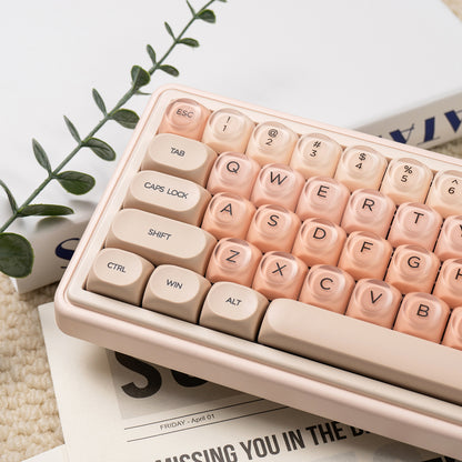 Liquid foundation Theme Mechanical Keyboard Keycap Hot Sublimation PBT+PC Girl Cute Spherical Keycap