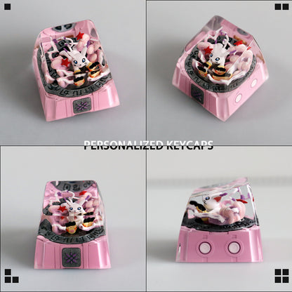 DigimonAdventure, Crystal drops of glue personalized keycaps, anime art keycaps, keyboard decorative keycaps
