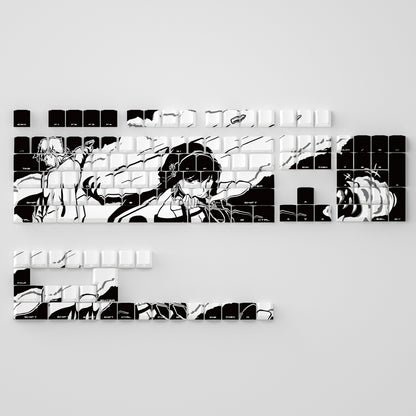 SPY×FAMILY， Yor Forger， Side engraved translucent PBT material set keycaps, personalized cartoon keycaps