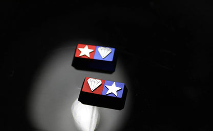 Mini 4WD classic logo, aluminum alloy 2U metal personalized keycap, decorative keycap.