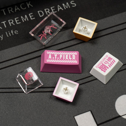 EVA mecha themed mechanical keyboard keycaps complete set PBT sublimation/PC transparent transfer printing factory height