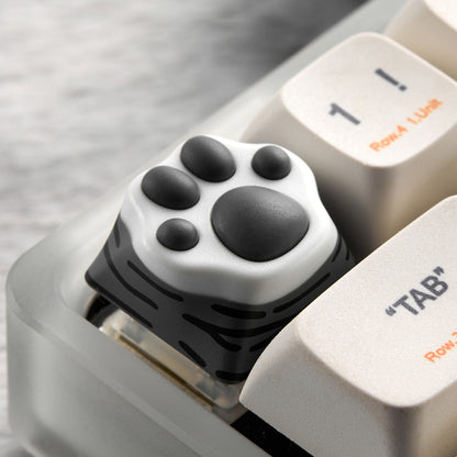 Resin cute cat paws, silicone meat pad personalized keycaps, mechanical keyboard decorative keycaps