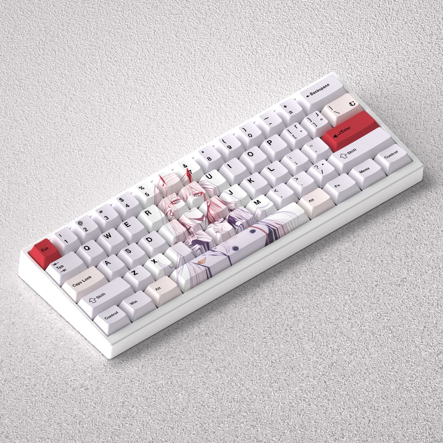 DARLING in the FRANXX 02 Keycap anime Theme Original Height PBT Positive Fit 60 63 64 65 68