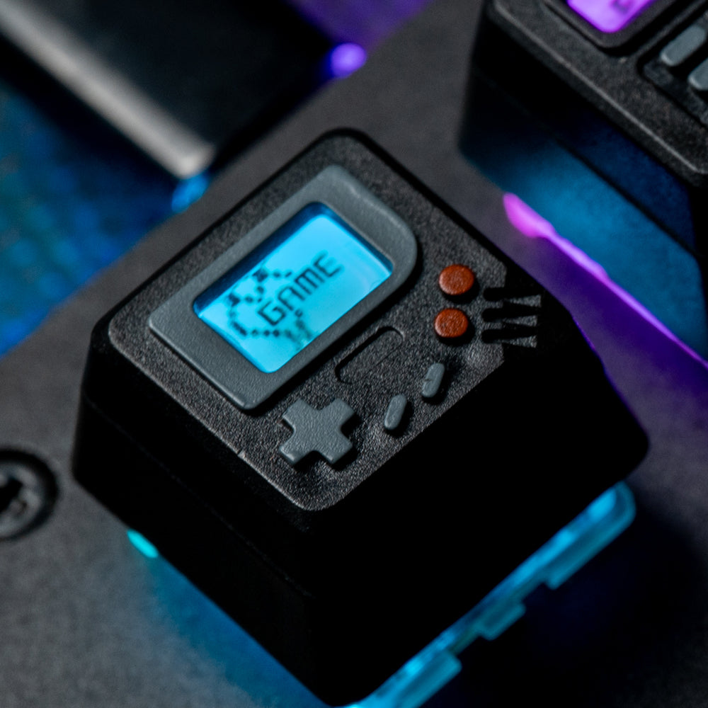 Creative detachable panel to replace the display content Gameboy translucent keycap