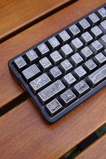 Animali Fantastici e Dove Trovarli Theme, Metal Set Keycaps, Peripheral Personalized Keycap Set