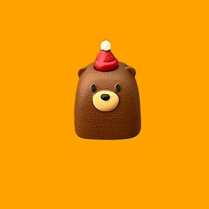 Cube Bear Personalized Keycaps Mechanical Keyboard Creative Keycaps 3D Cute Keycaps Single Decorative Keycaps