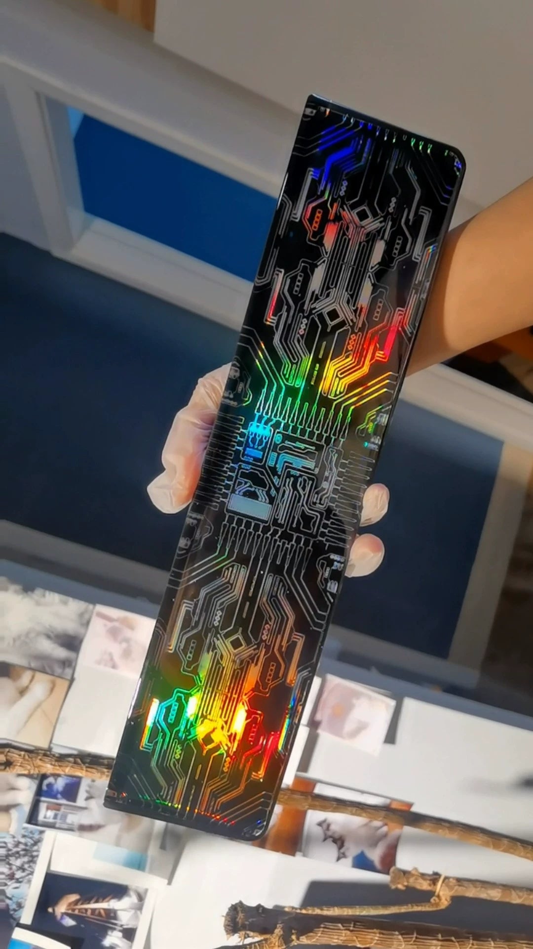 Colorful circuit board, mechanical neon style, keyboard resin handle, palm rest, keyboard peripheral accessories